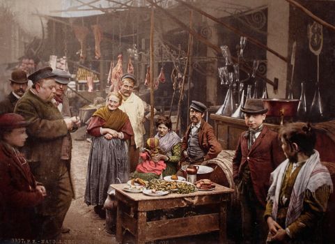 Street food in Naples, 1899