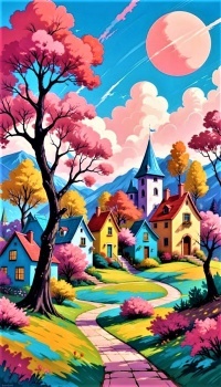 Fantasy Village in Springtime