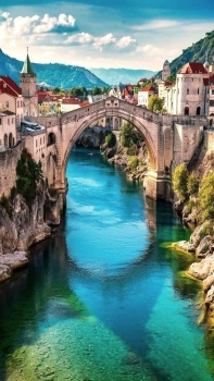 The old bridge of Mostar, Bosnia and Herzegovina