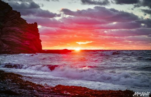 Sunset near Cap Rouge, Cape Breton Island