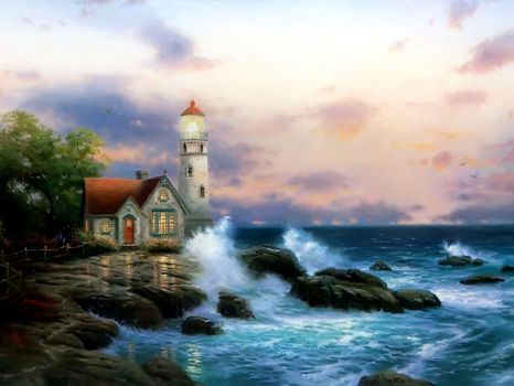 Seaside and lighthouse