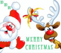 MERRY CHRISTMAS  ~  Santa & Rudolf