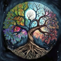 Tree & moon (medium)