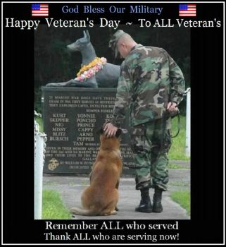 THEME  ~  Honoring Our Military  ~  Veterans' Day ~ Dogs