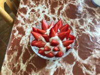 Strawberries with cream