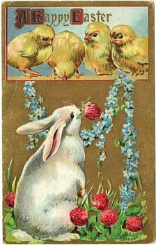 Solve Marvelous Rabbit and Chicks - Antique Easter Postcard - 1890s to ...