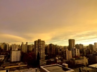 Sunset over downtown Vancouver Canada
