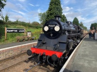BR Standard Class 4 4-6-0 75069 at Hampton Loade.