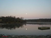 Morning Moon Reflection