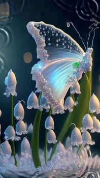 Butterfly and Snowdrops