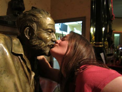 Kissing Ernest Hemingway