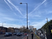 Contrails at the top of Brixton Hill
