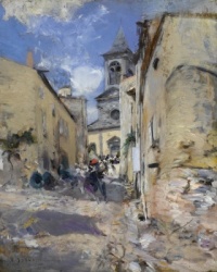 Giovanni Boldini (Italian, 1842–1931), The Church of Paese