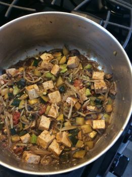 Delicious tofu & veggies for dinner