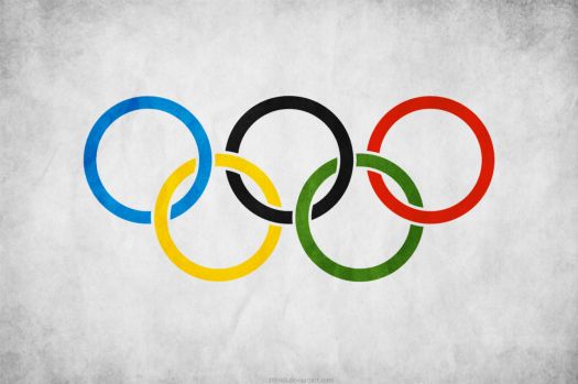 Olympic Flag - grunge
