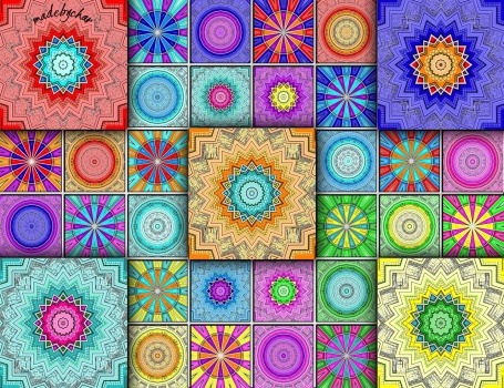 Solve Rounds in a Square... jigsaw puzzle online with 192 pieces