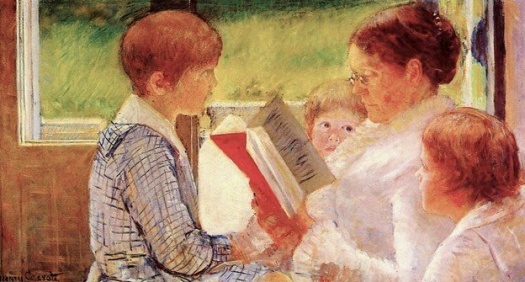 Mary Cassatt Reading to her Grandchildren, 1895