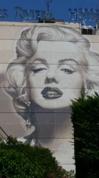 Marilyn Monroe, mural in Cannes, France