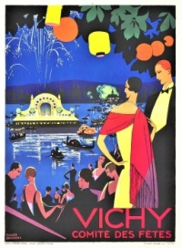 Themes Vintage Travel Posters - Vichy French Art Deco