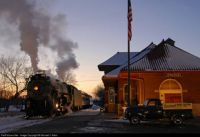 Pere Marquette 1225 at Owosso Michigan.