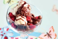 Chocolate icecream sundae