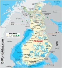 Finland  map of