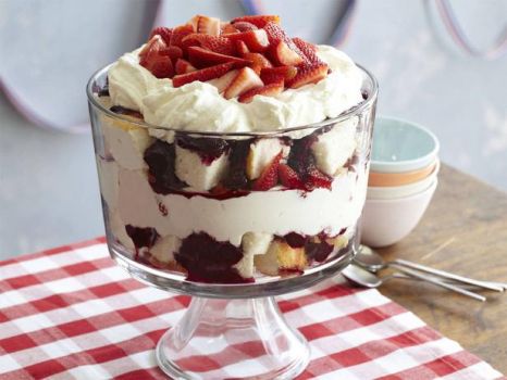 Red,white and blue Trifle