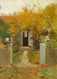 The Garden Entrance at the House of Michael and Anna Ancher on Markvej in Skagen, Michael Peter Ancher, between 1884 and 1927