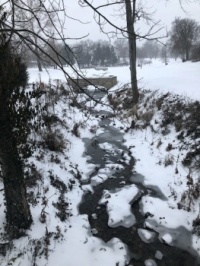 snow on the golf course