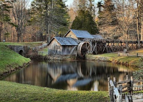 Afternoon Reflections Of Mabry Mill