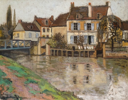 Solve Alexandre Altmann (Ukrainian, 1885–1950) Riverside Houses, France ...