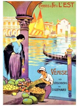 Themes Vintage Travel Poster - Venice