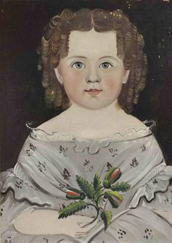William Matthew Prior, Portrait of a Young Girl In A Gray Dress~dated1841