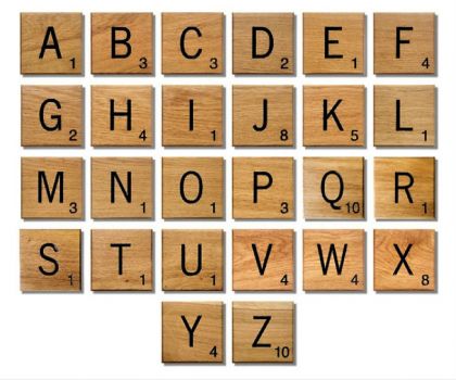 Solve THEME ~ Letters .... A - Z Scrabble jigsaw puzzle online with 80 ...