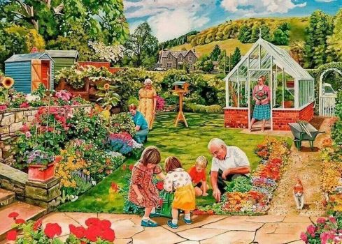 Solve Grandpa's Flower Garden Jigsaw Puzzle Online With 108 Pieces