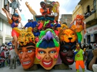 Colombian Faces Carnival  Float