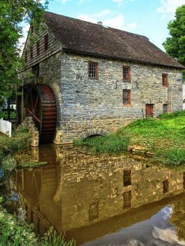 Herr's Grist Mill with Water Wheel, PA