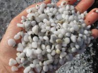Tiny pebbles of Le Saline beach, Stintino, Sardinia, Italy