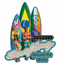 Surfing Around the World - Dowdle Travel Sticker