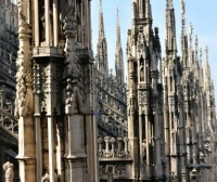 Věže katedrály Duomo Miláno