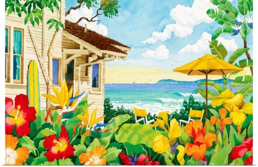 Solve The Good Life-Tropical Beach House by Robin Altman jigsaw puzzle ...
