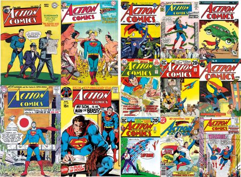 Action Comics cover Montage