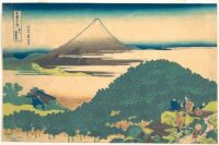 Cushion Pine at Aoyama (Aoyama enza no matsu) from the series Thirty-six Views of Mount Fuji (Fugaku sanjūrokkei) by Hokusai