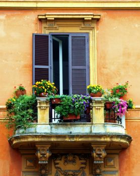 Balcony in the Borgo district of Rome