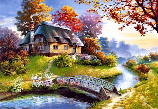 Jigsaw Puzzle | Lovely countryside place | 140 pieces | Jigidi