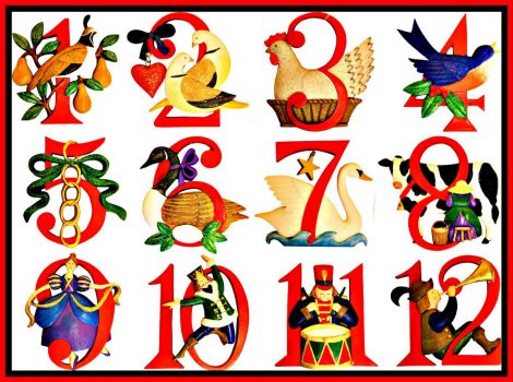 Solve 12 days of Christmas jigsaw puzzle online with 63 pieces