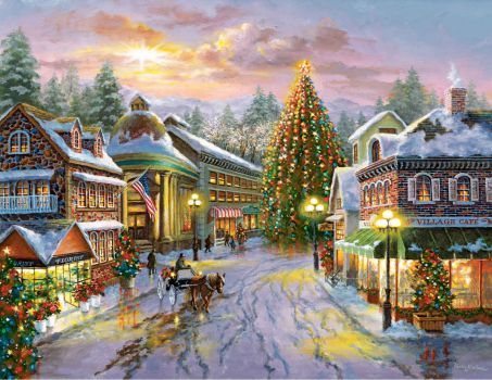 Solve A Snowy Christmas jigsaw puzzle online with 300 pieces