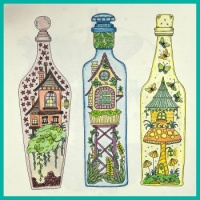 Self-colored drawings. Zelf gekleurde tekeningen.