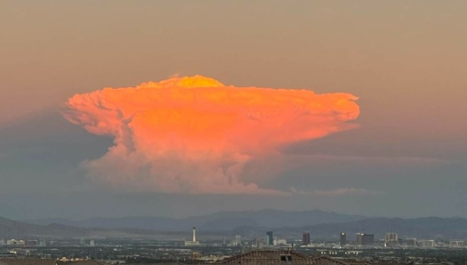Strange Cloud Over Las Vegas Strip Tonight