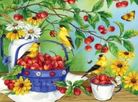 Cherries and Birds